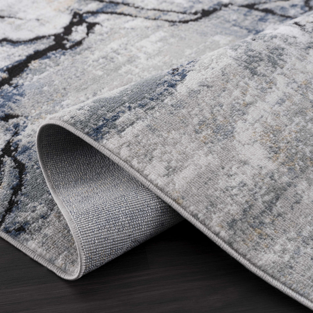 Fremantle Gray Marble Area Rug | Abstract Modern Rug – Boutique Rugs