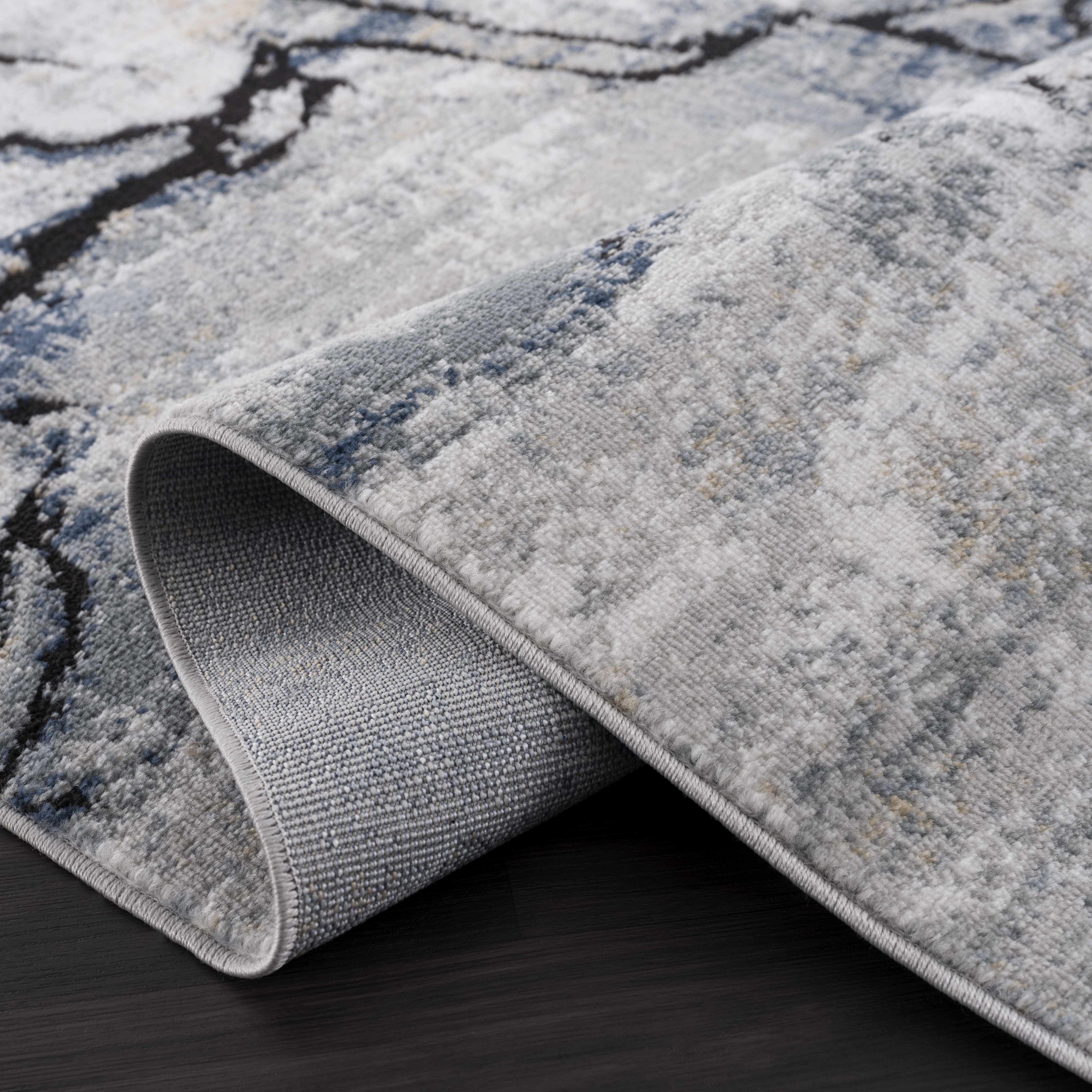 Fremantle Gray Marble Area Rug | Abstract Modern Rug – Boutique Rugs