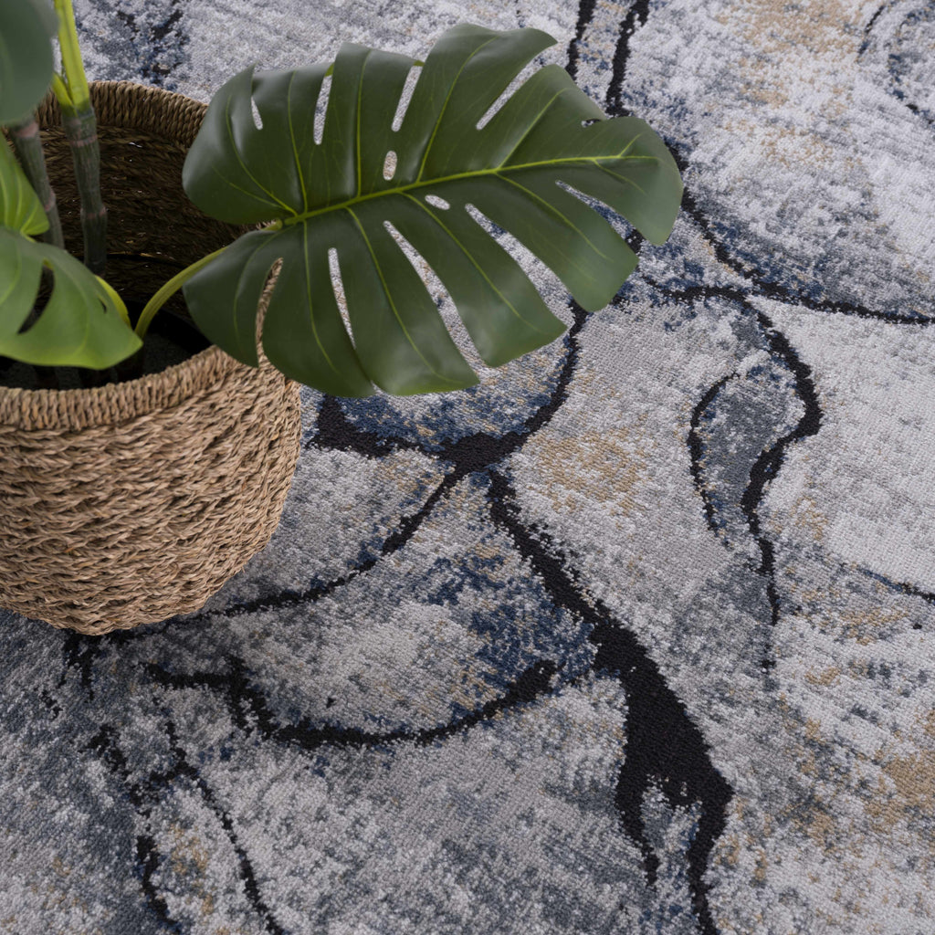 Fremantle Gray Marble Area Rug | Abstract Modern Rug – Boutique Rugs