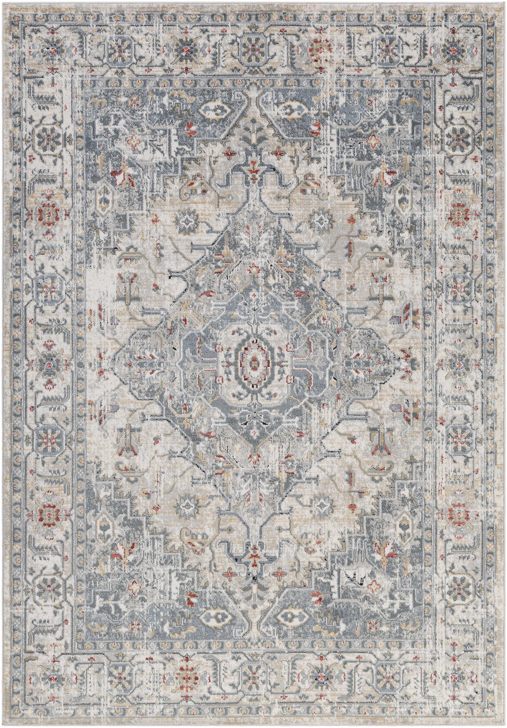 Billings Medallion Area Rug | Blue & Beige Tones