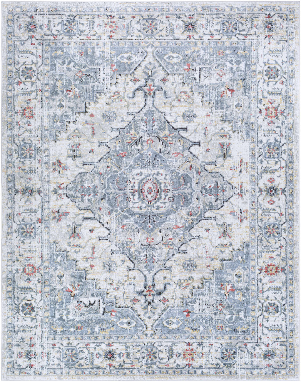 Billings Medallion Area Rug | Blue & Beige Tones