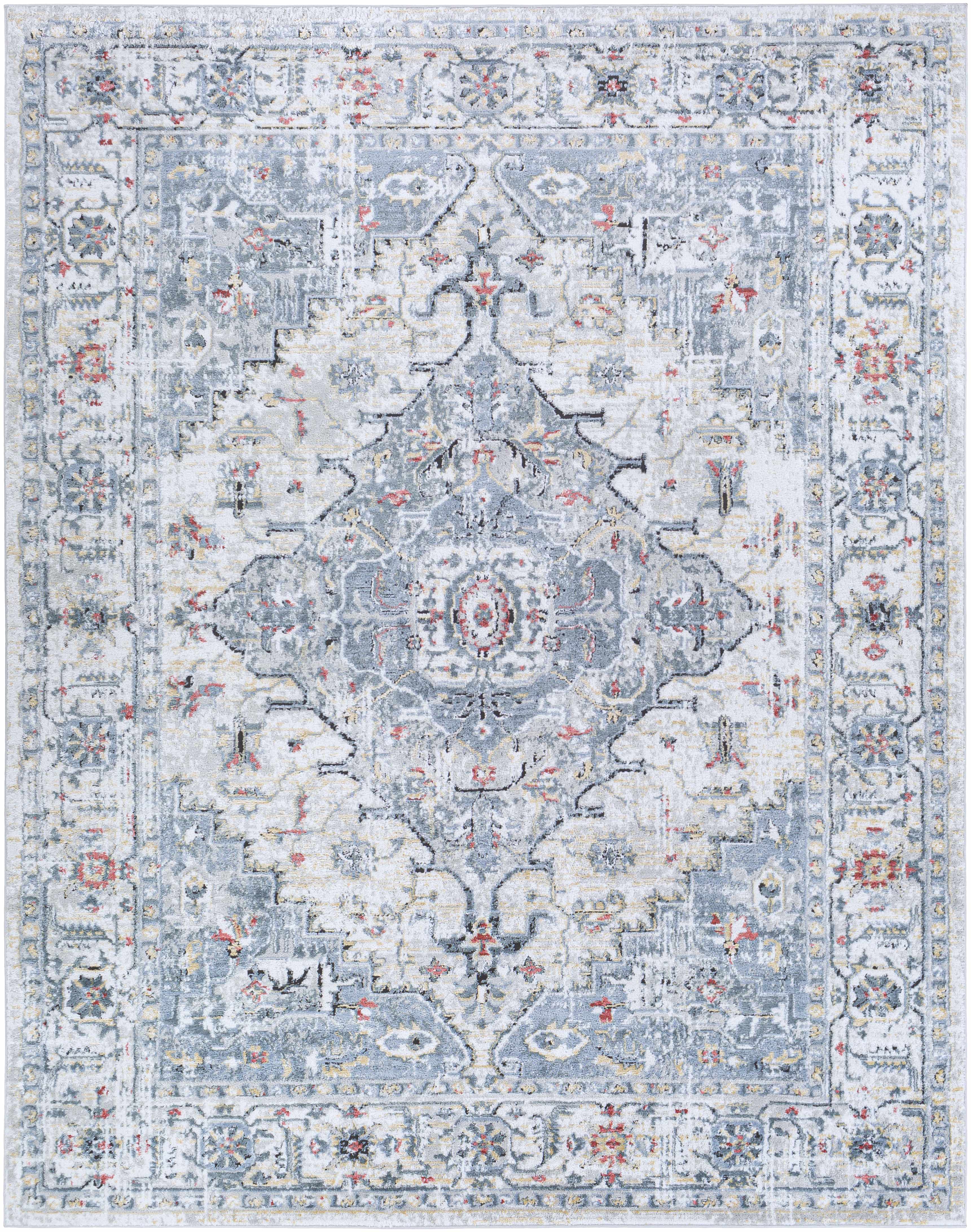 Billings Medallion Area Rug | Blue & Beige Tones