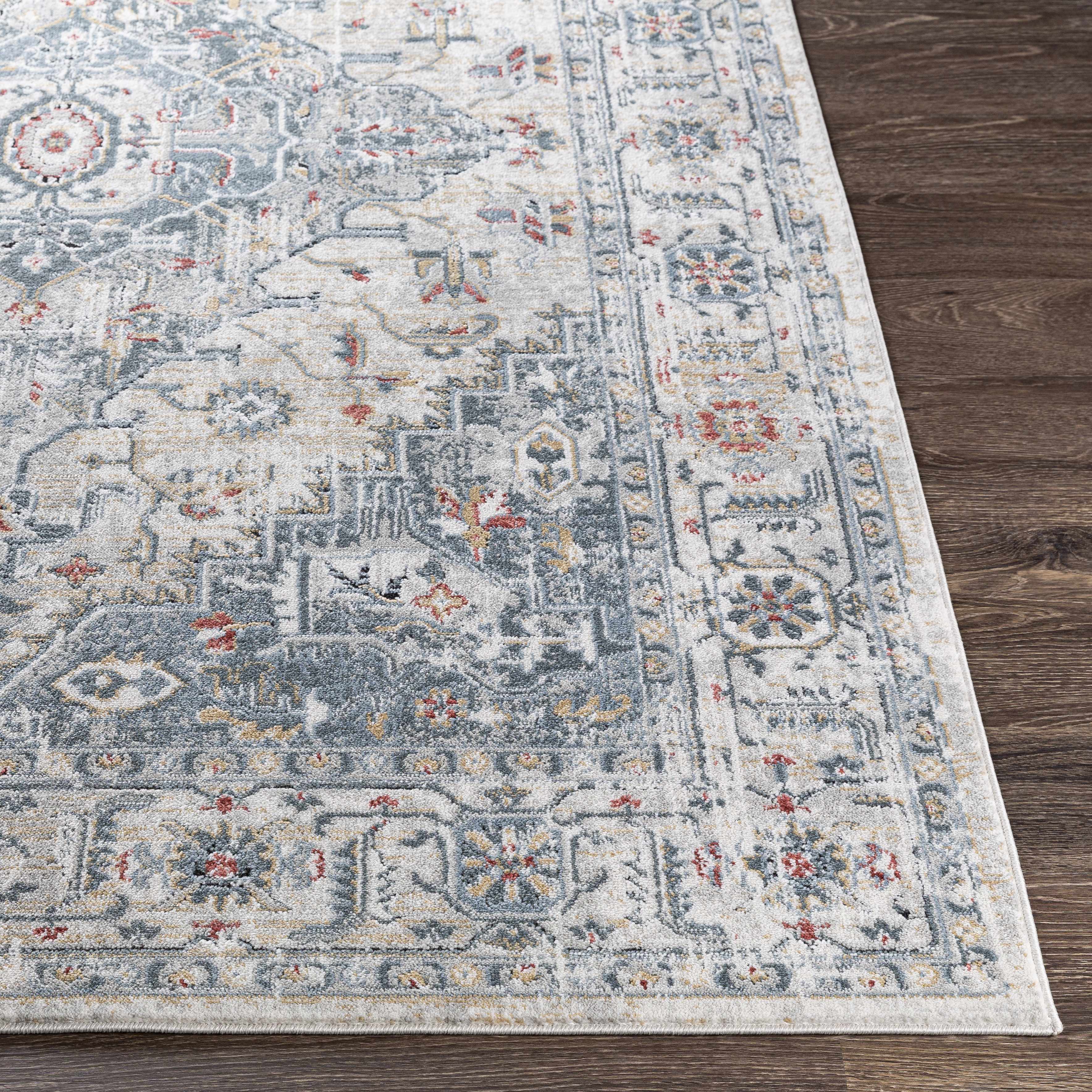 Billings Medallion Area Rug | Blue & Beige Tones
