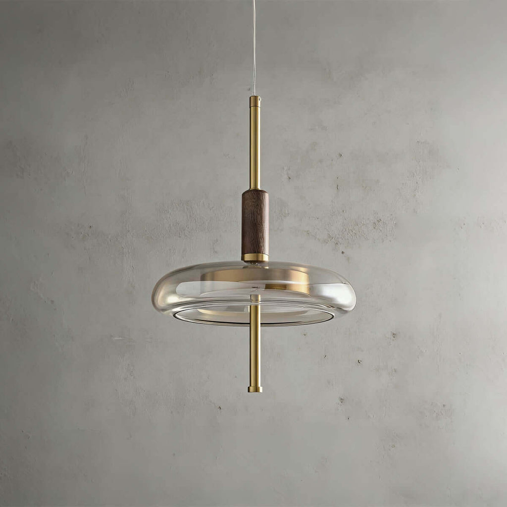 Junaro Glass & Wood Pendant Lamp | Single or 3-Light Bar Island Light