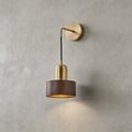 Kalvio Wood & Brass Wall Light | Japandi Bedroom Corner Sconce