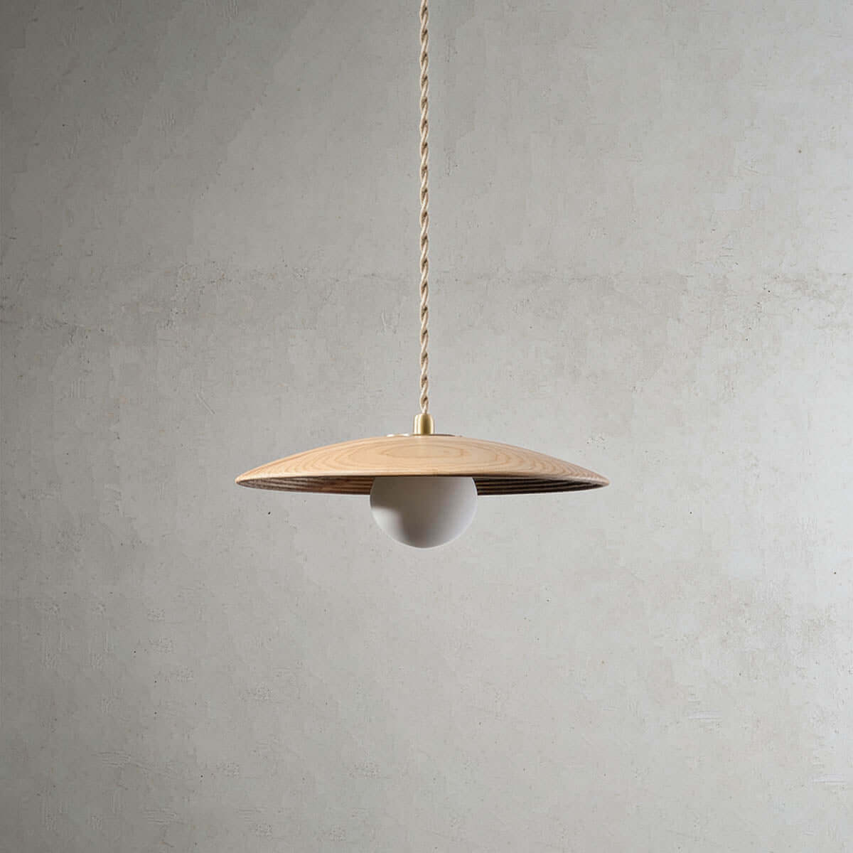 Kemiro Wood Disc Pendant Light | Wabi-Sabi Island Hanging Lamp