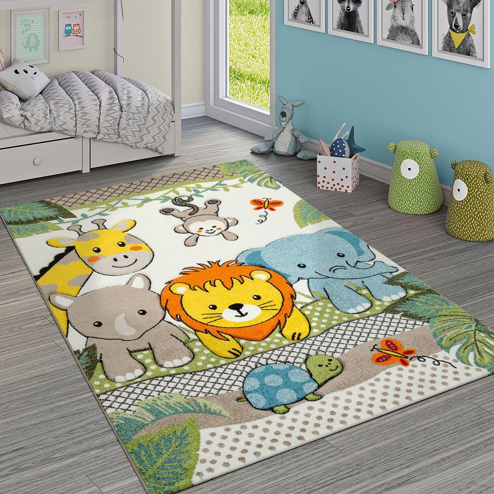 Cute Zoo Colorful Animals Rug