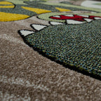 Dinosaur Jungle Volcano Rug