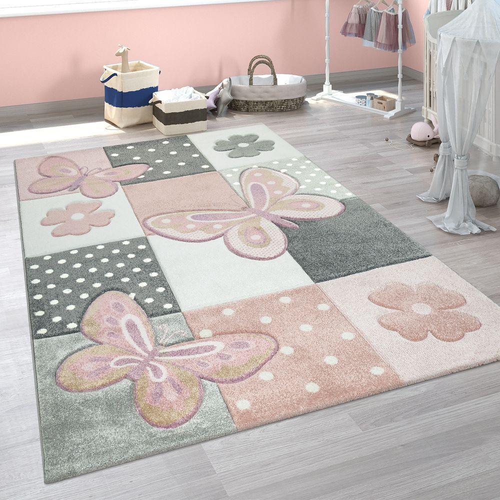 Pink Butterflies Kid's Rugs