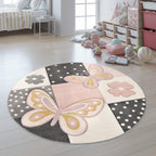 Pink Butterflies Kid's Rugs