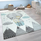 Hot Air Balloon Animals Rug