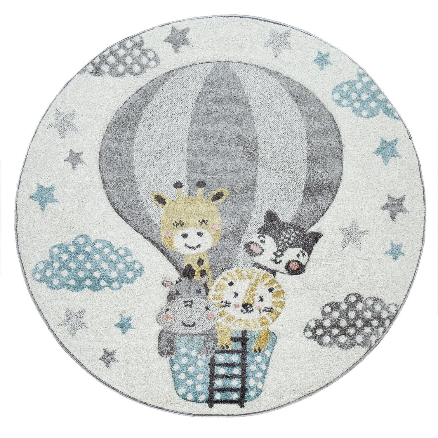 Hot Air Balloon Animals Rug