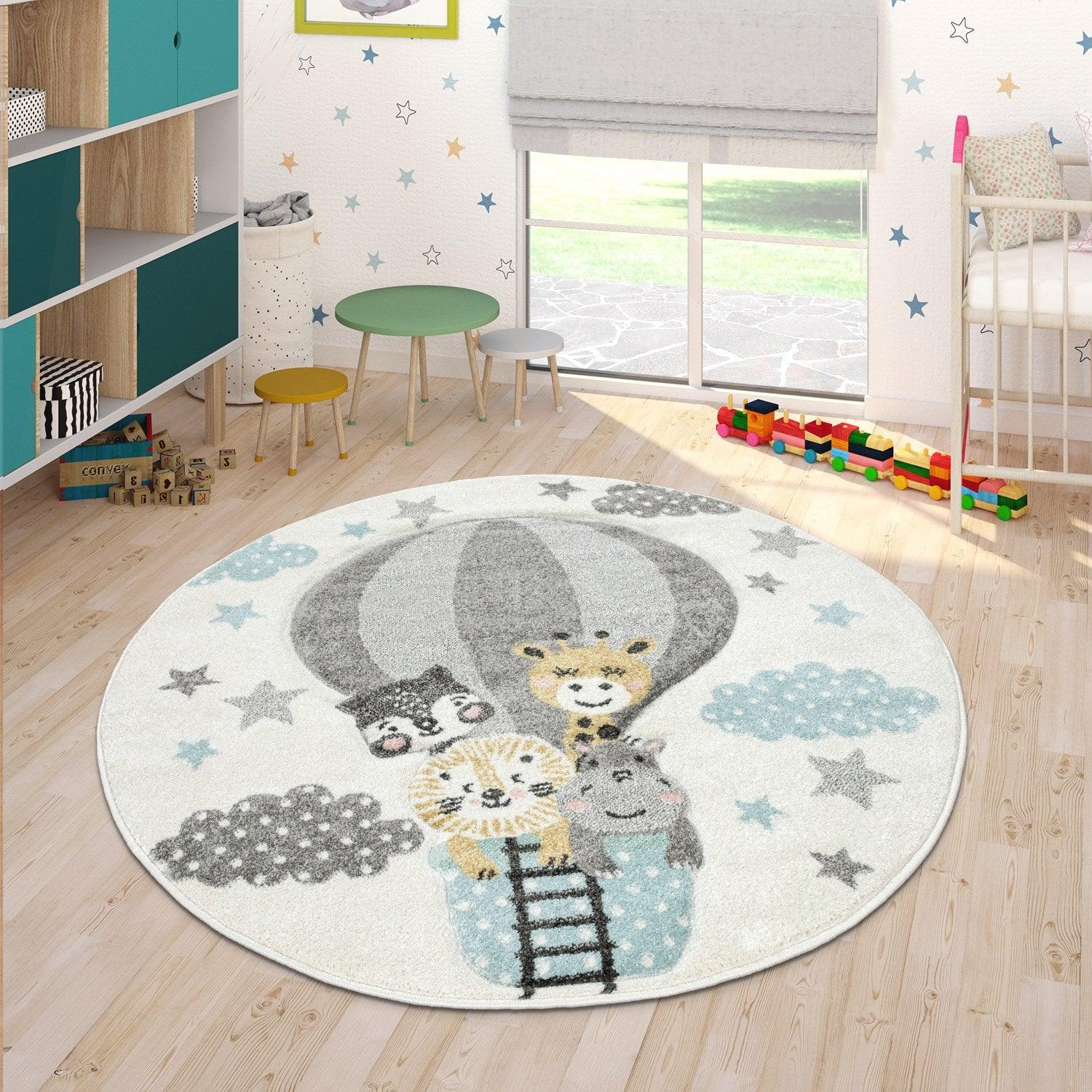 Hot Air Balloon Animals Rug