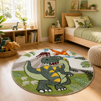 Dinosaur Jungle Volcano Rug
