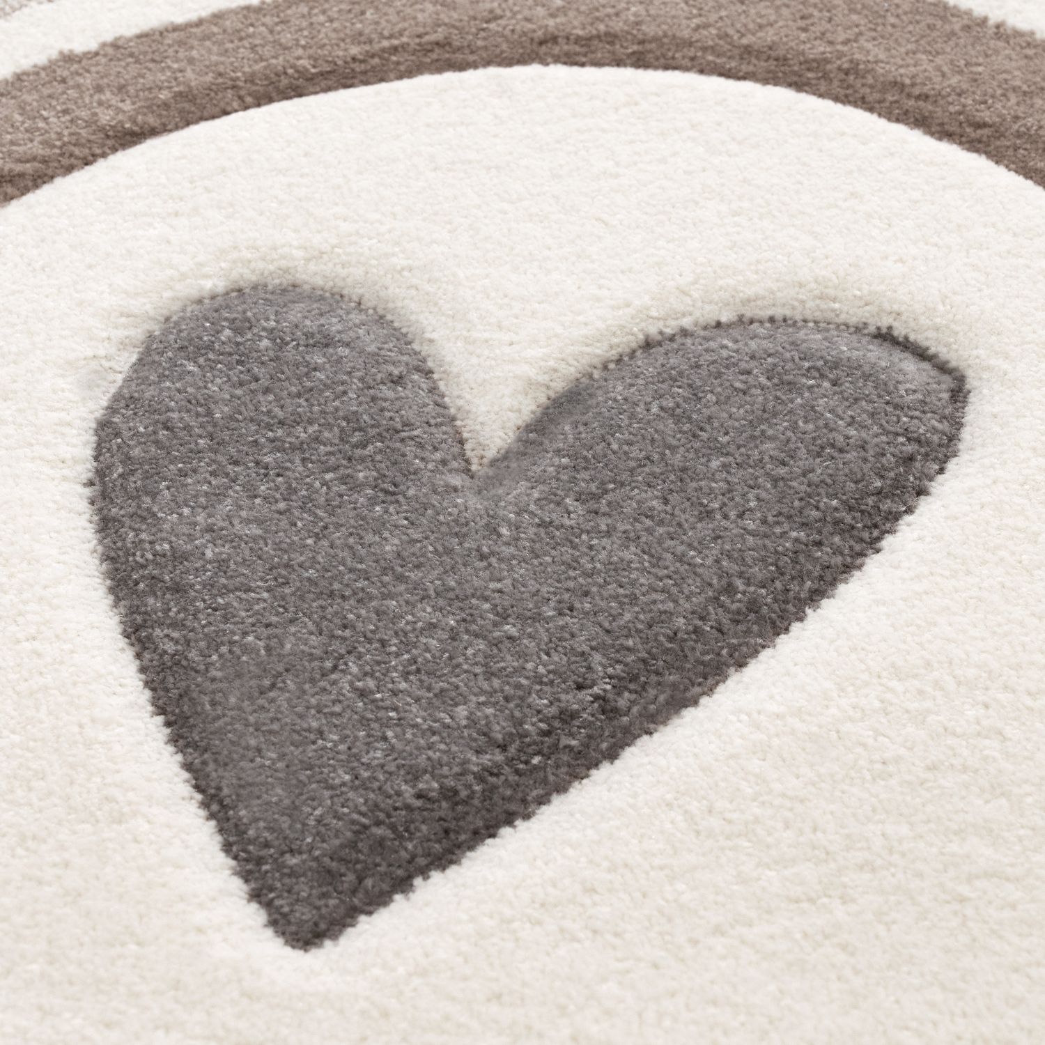 Cosmo Kids Rug | Rainbow & Hearts Cream Design