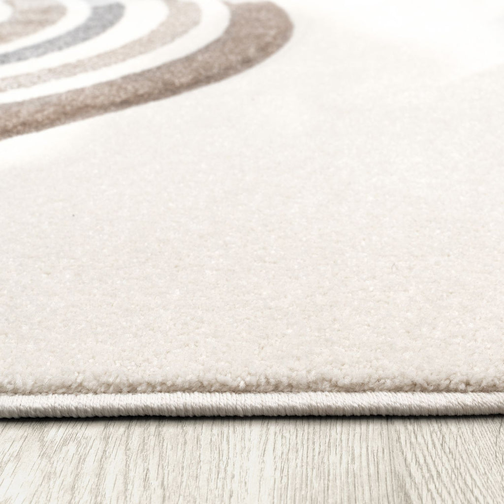 Cosmo Kids Rug | Rainbow & Hearts Cream Design