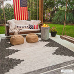 Djugun Dark Indoor/Outdoor Area Rug
