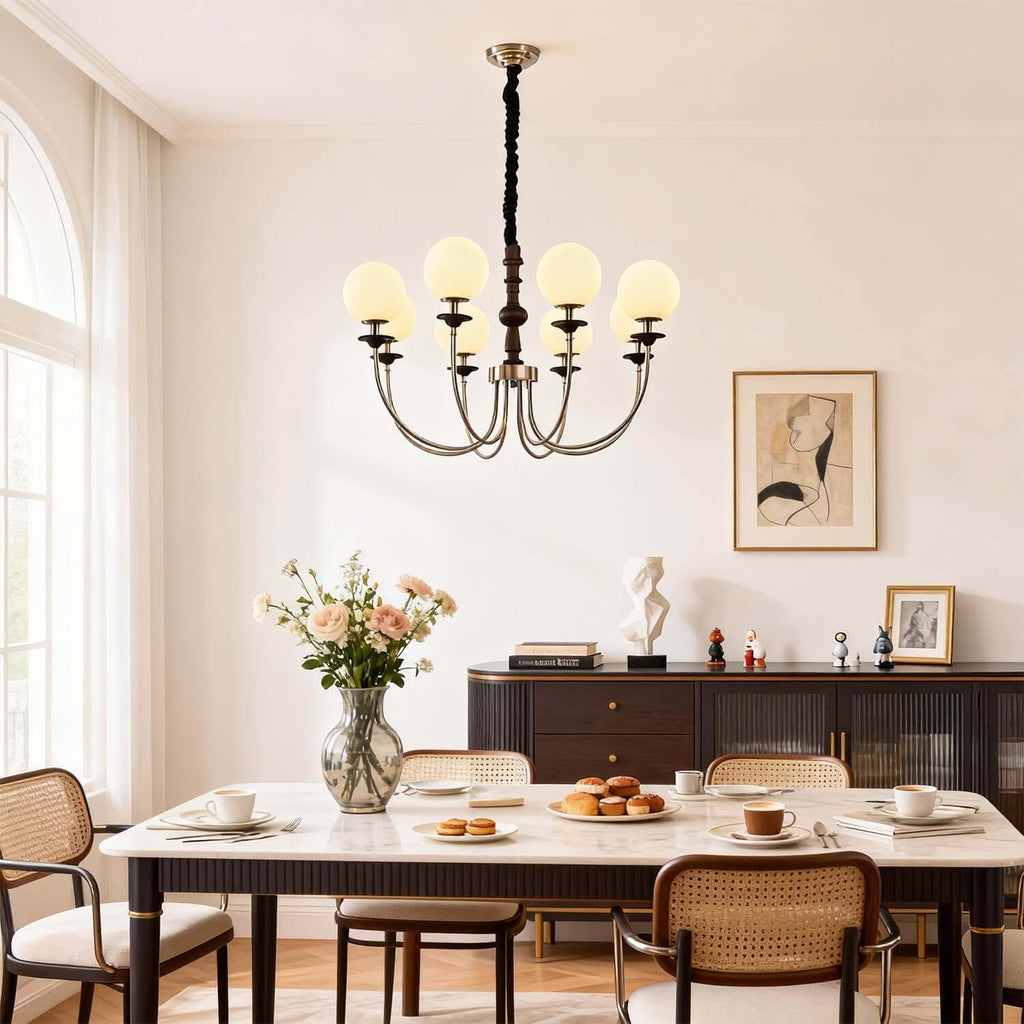 Lomeza Mid-Century Chandelier | 3/6/8-Light Gold or Chrome Sputnik Design