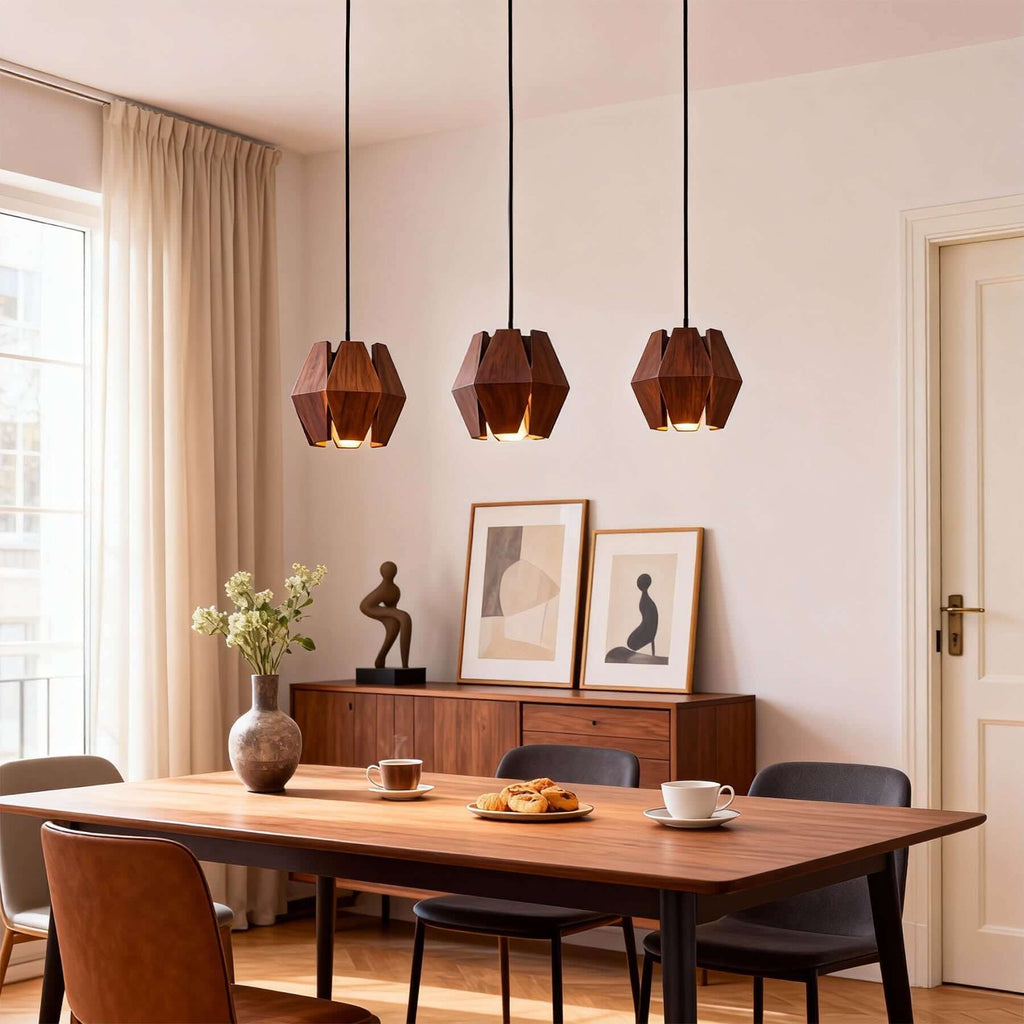 Lunexi Wood Pendant Light | Multi-Form Scandinavian Hanging Lamp