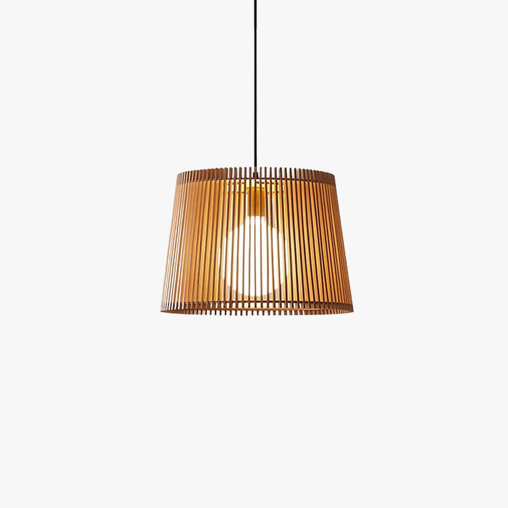 Lurevo Boho Wood Pendant Lamp | Multi-Size Hanging Island Light