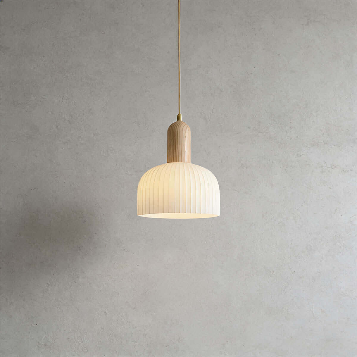 Merona Milk Glass Pendant Lamp | Art Deco Wood Base Hanging Light