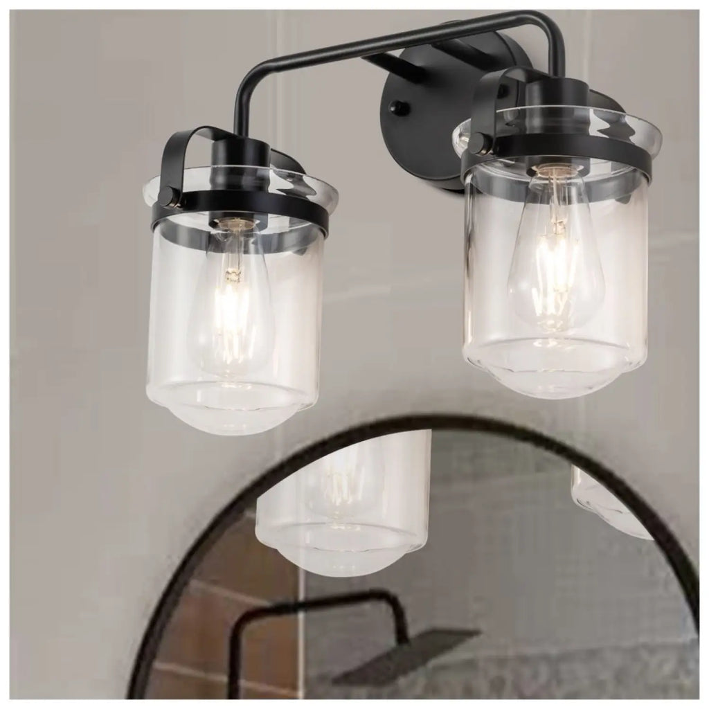 Modern Wall Lights Sconces with Clear Glass Shade and E26 Socket