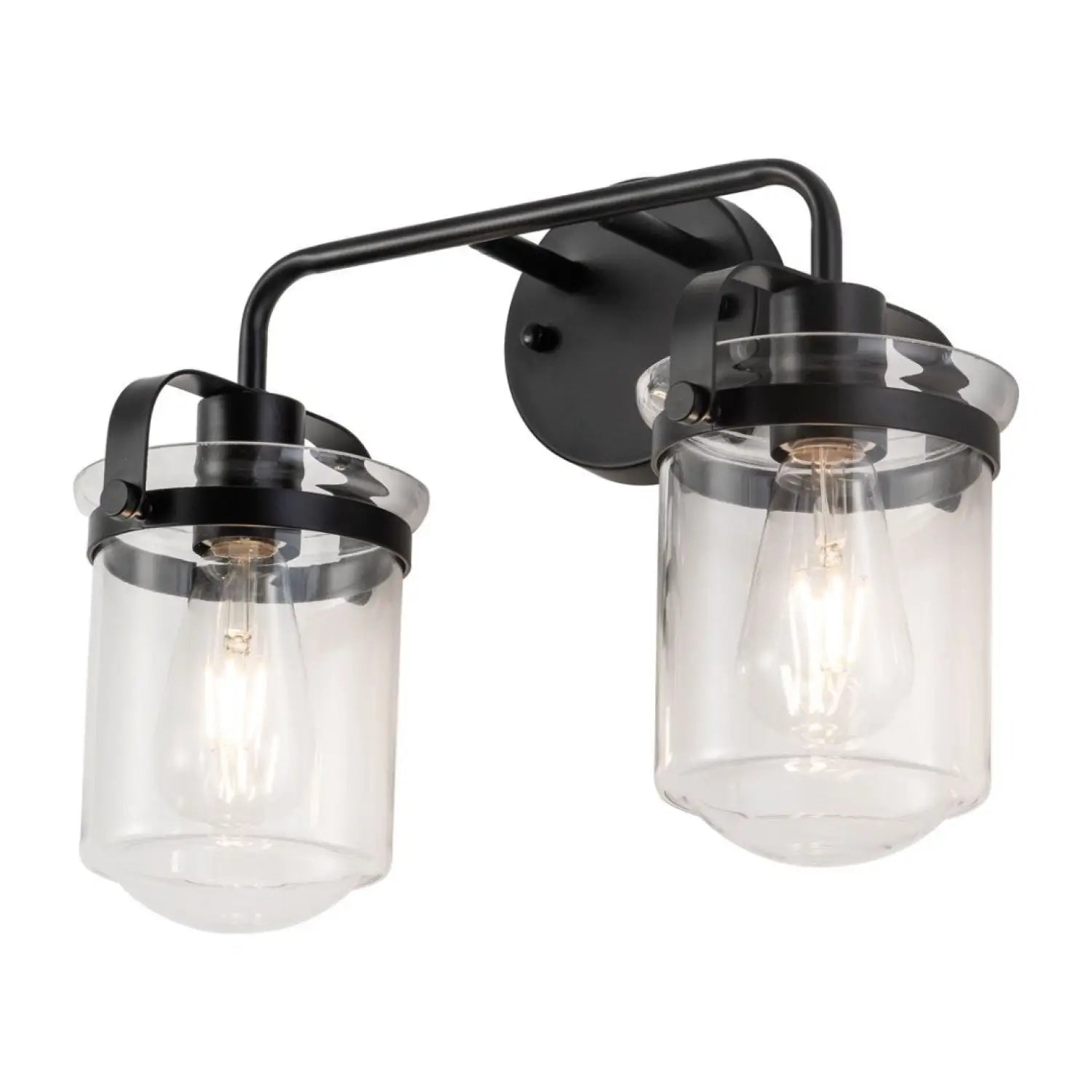 Modern Wall Lights Sconces with Clear Glass Shade and E26 Socket