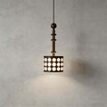 Navira Wood Pendant Light | Tall Slender Bedside Hanging Lamp