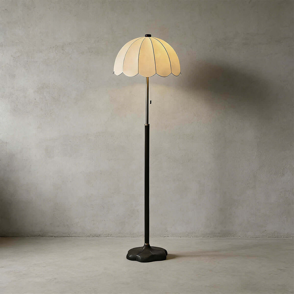 Nuvro Mushroom Floor Lamp | Mid-Century Wood Statement Floor Light