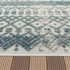 Turquoise Marrakesh Trellis Outdoor Rug