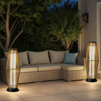 Outdoor Floor Lamp 2 Piece Solar Powered
