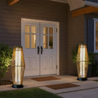 Outdoor Floor Lamp 2 Piece Solar Powered