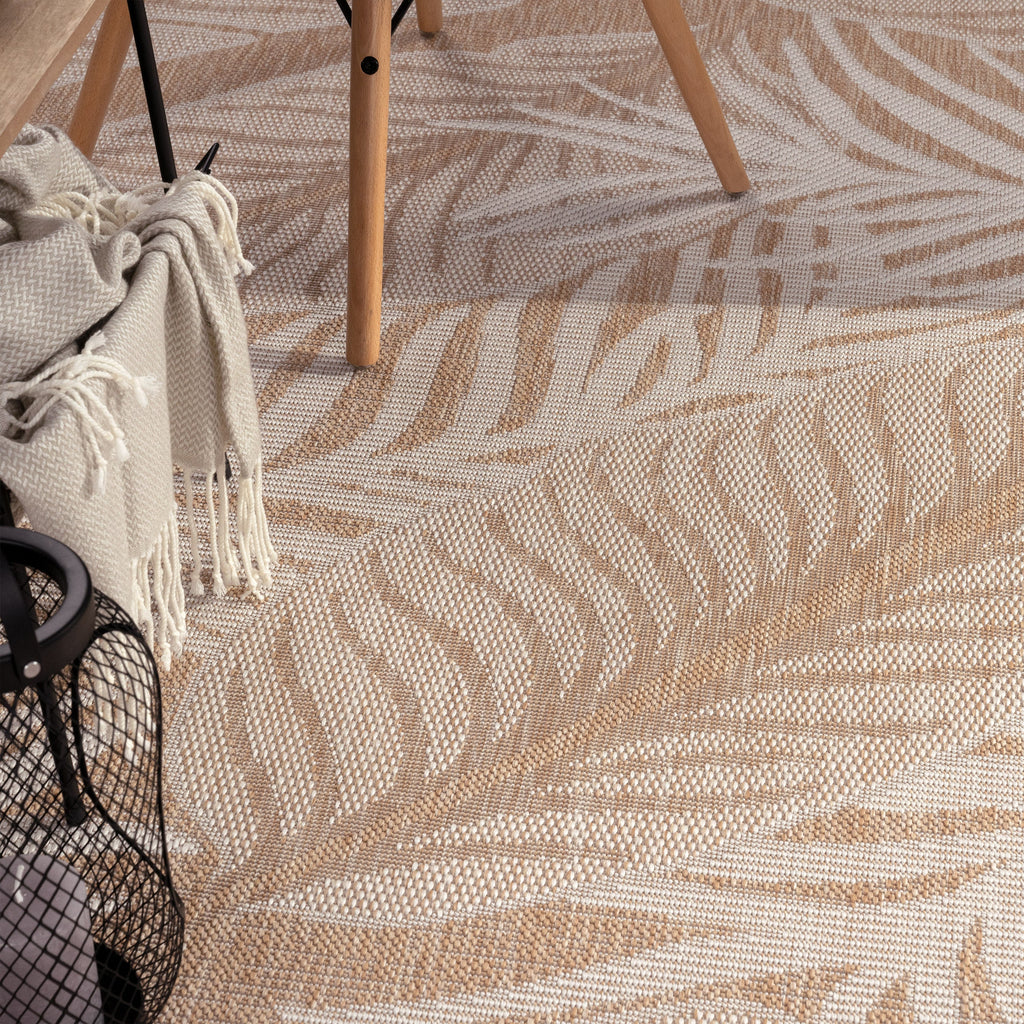 Outdoor Rug Captera with Leaves Design