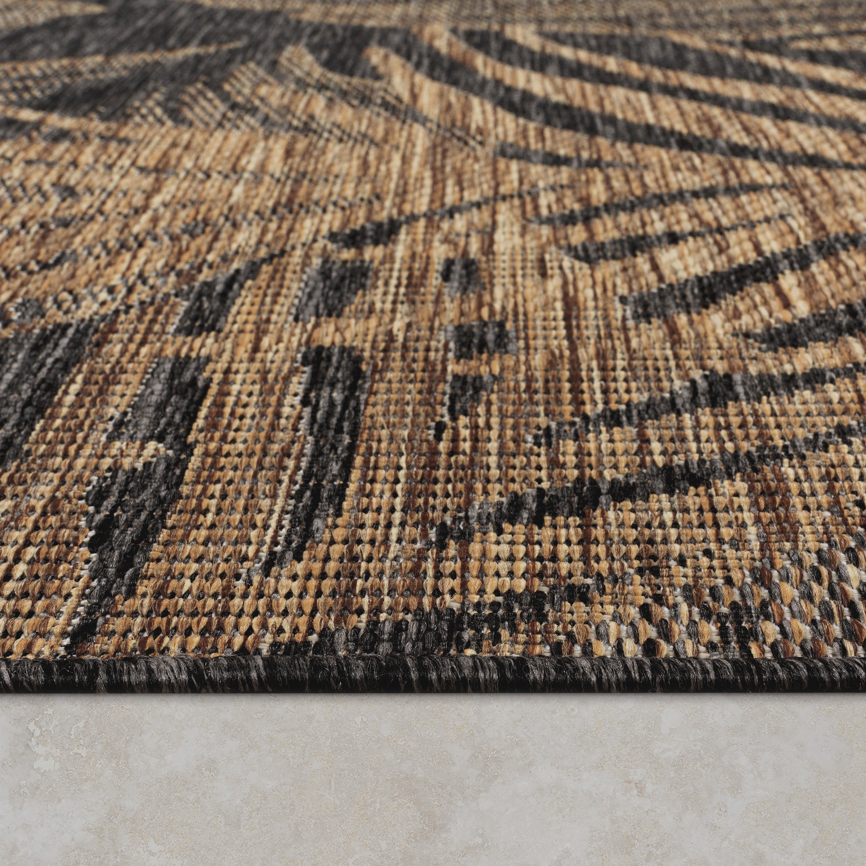 Outdoor Rug Captera with Leaves Design