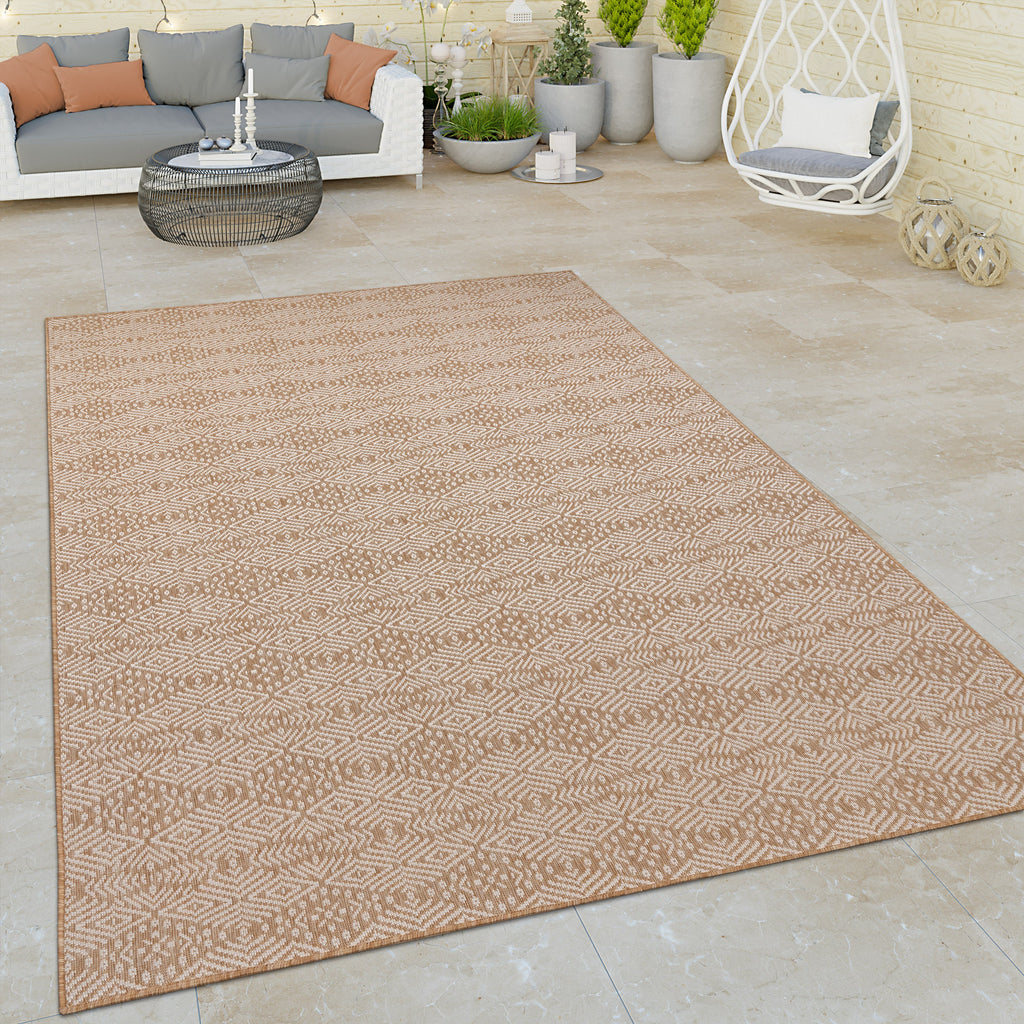 Outdoor Rug Captera with Aztec Pattern