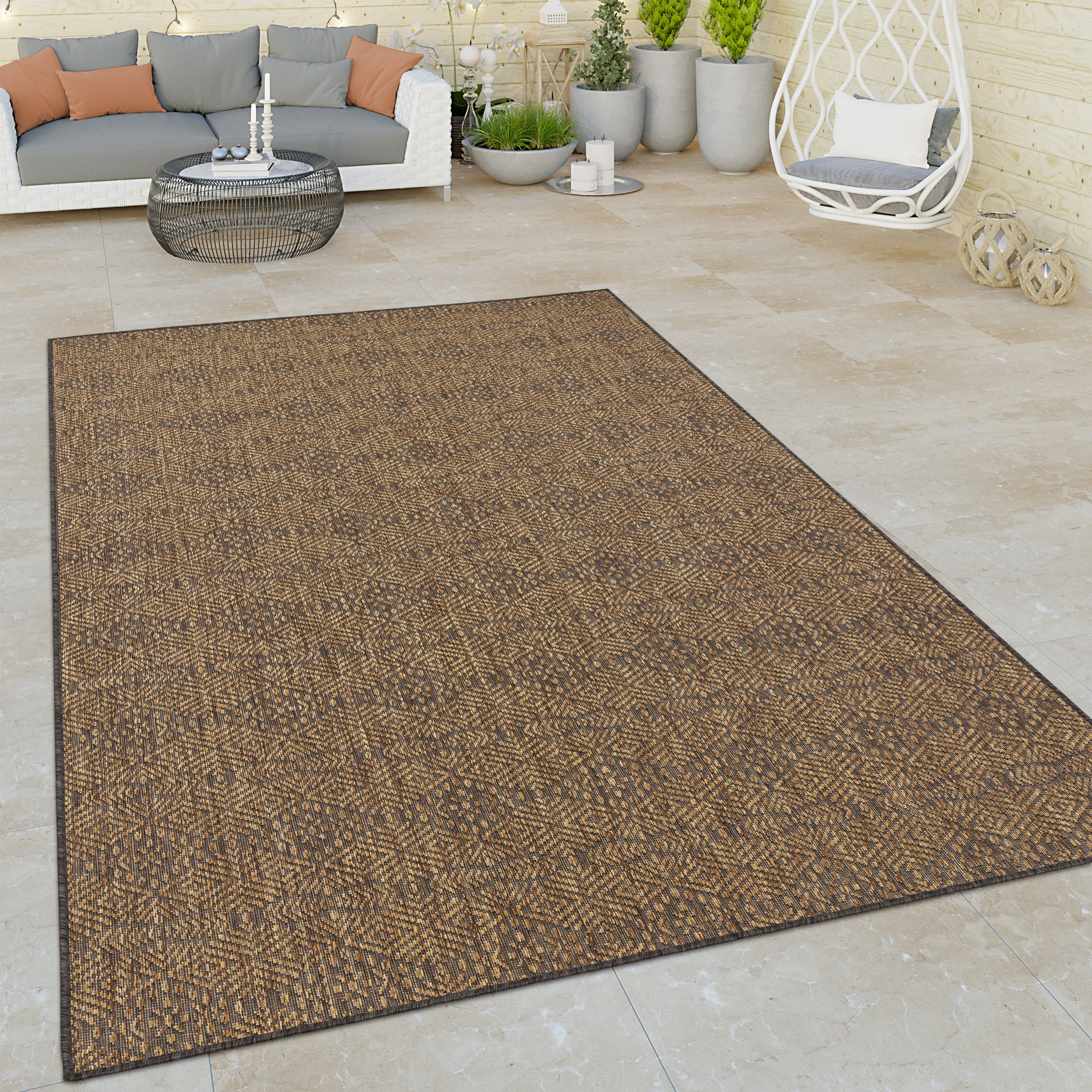 Outdoor Rug Captera with Aztec Pattern