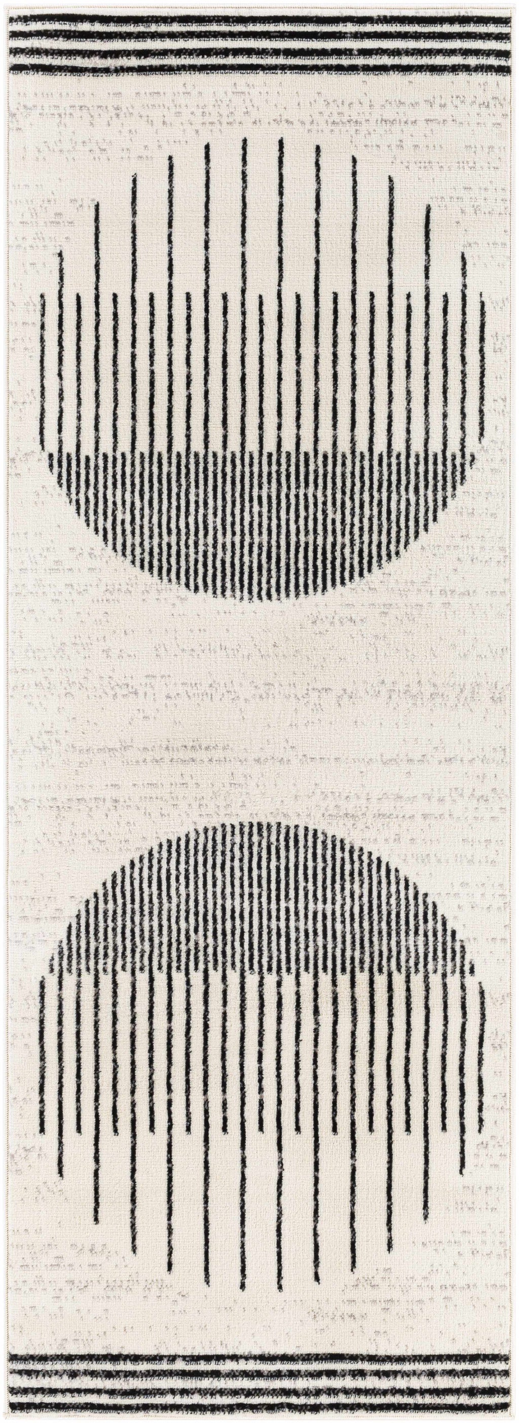 Angus Abstract Black and White Area Rug