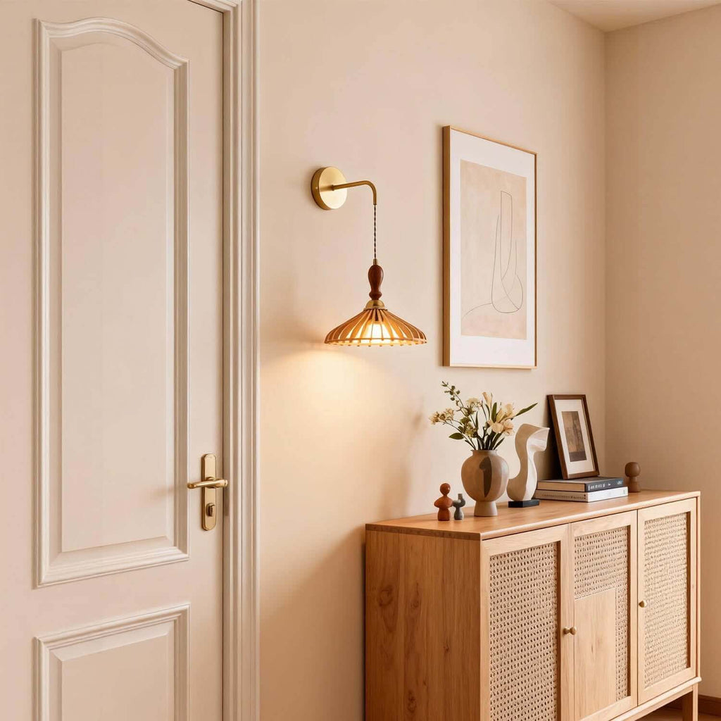 Qarelo Wood Wall Light | Large Bedside Lounge Sconce