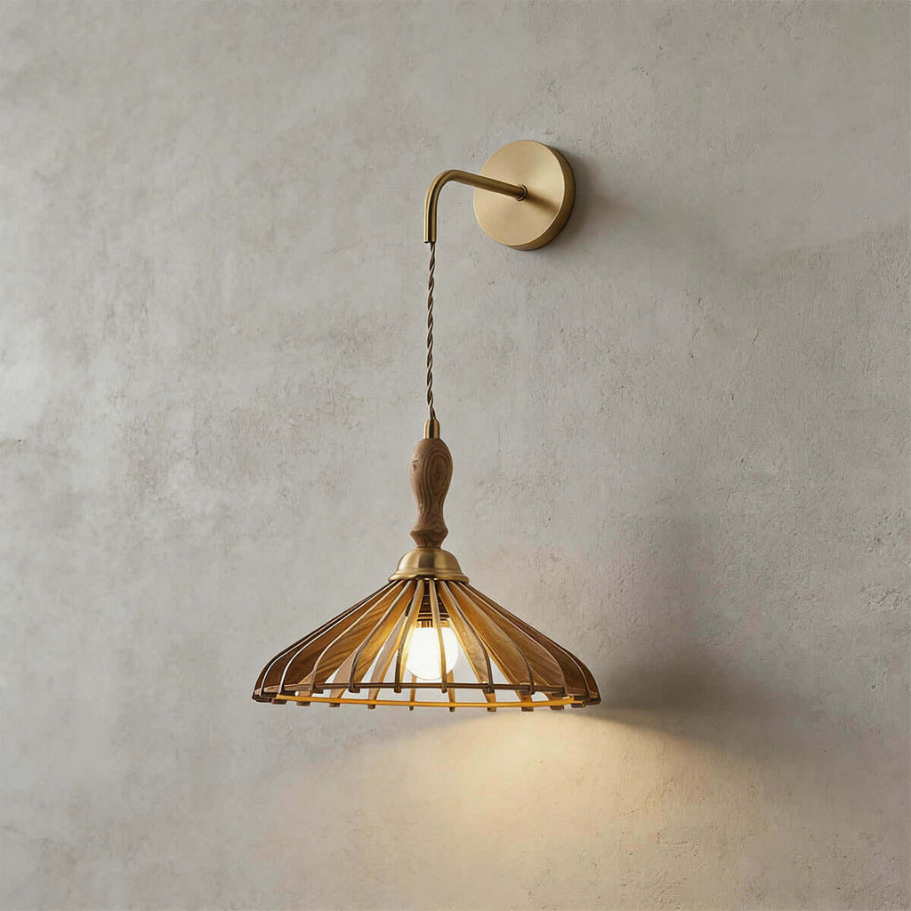 Qarelo Wood Wall Light | Large Bedside Lounge Sconce