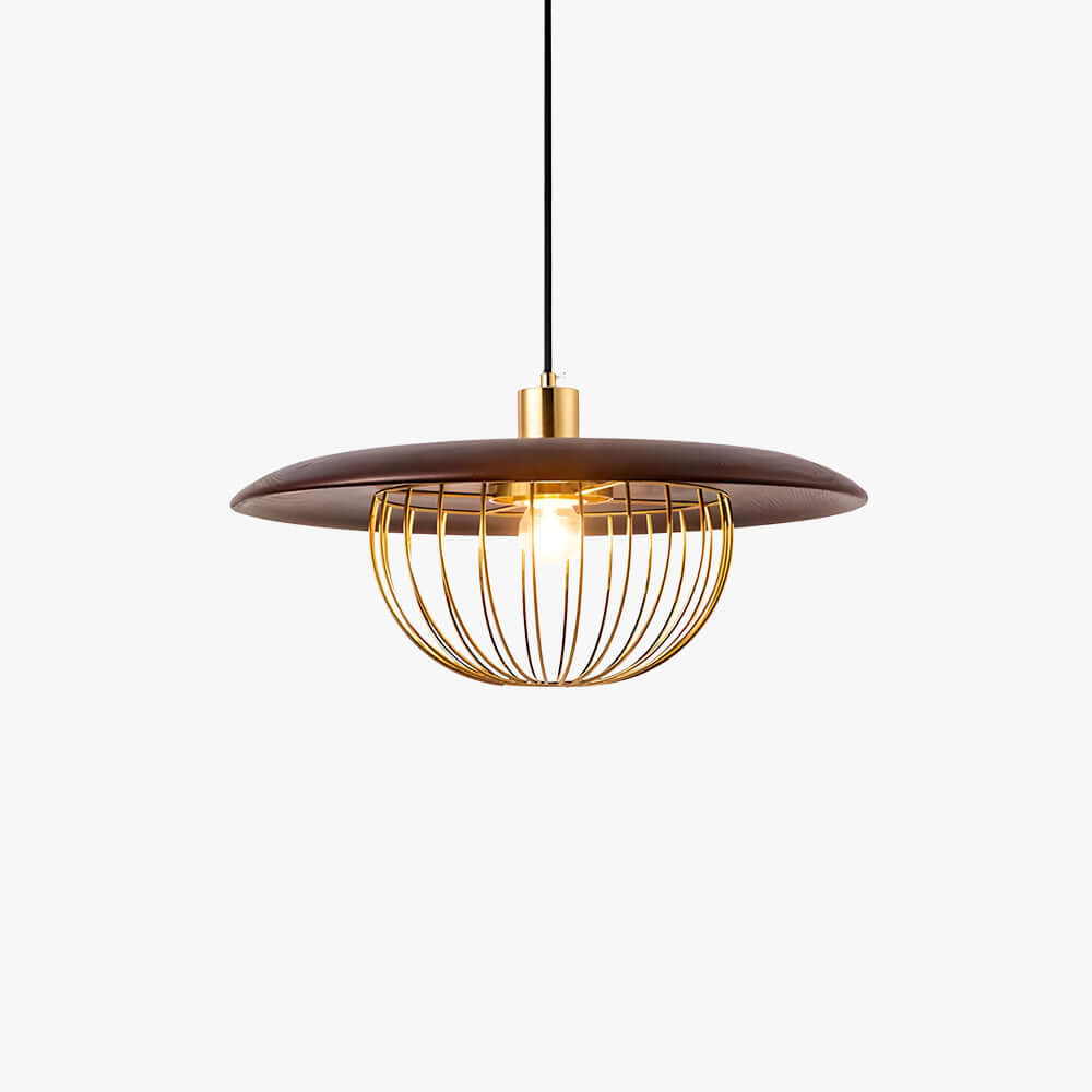 Qinero Large Wood Pendant Lamp | Japandi Statement Dining Light