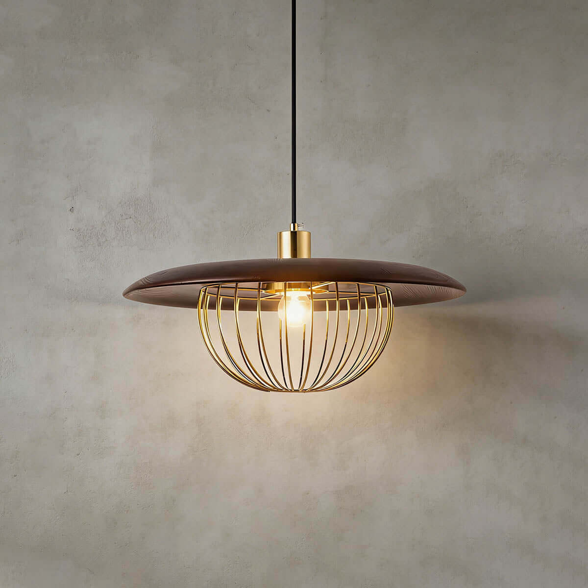 Qinero Large Wood Pendant Lamp | Japandi Statement Dining Light