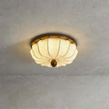 Ralemo Fabric & Wood Ceiling Light | Round Flush Mount 3-Size Lamp