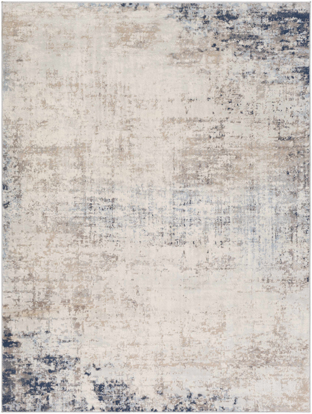 Alcove Abstract Area Rug | Neutral & Blue Tones