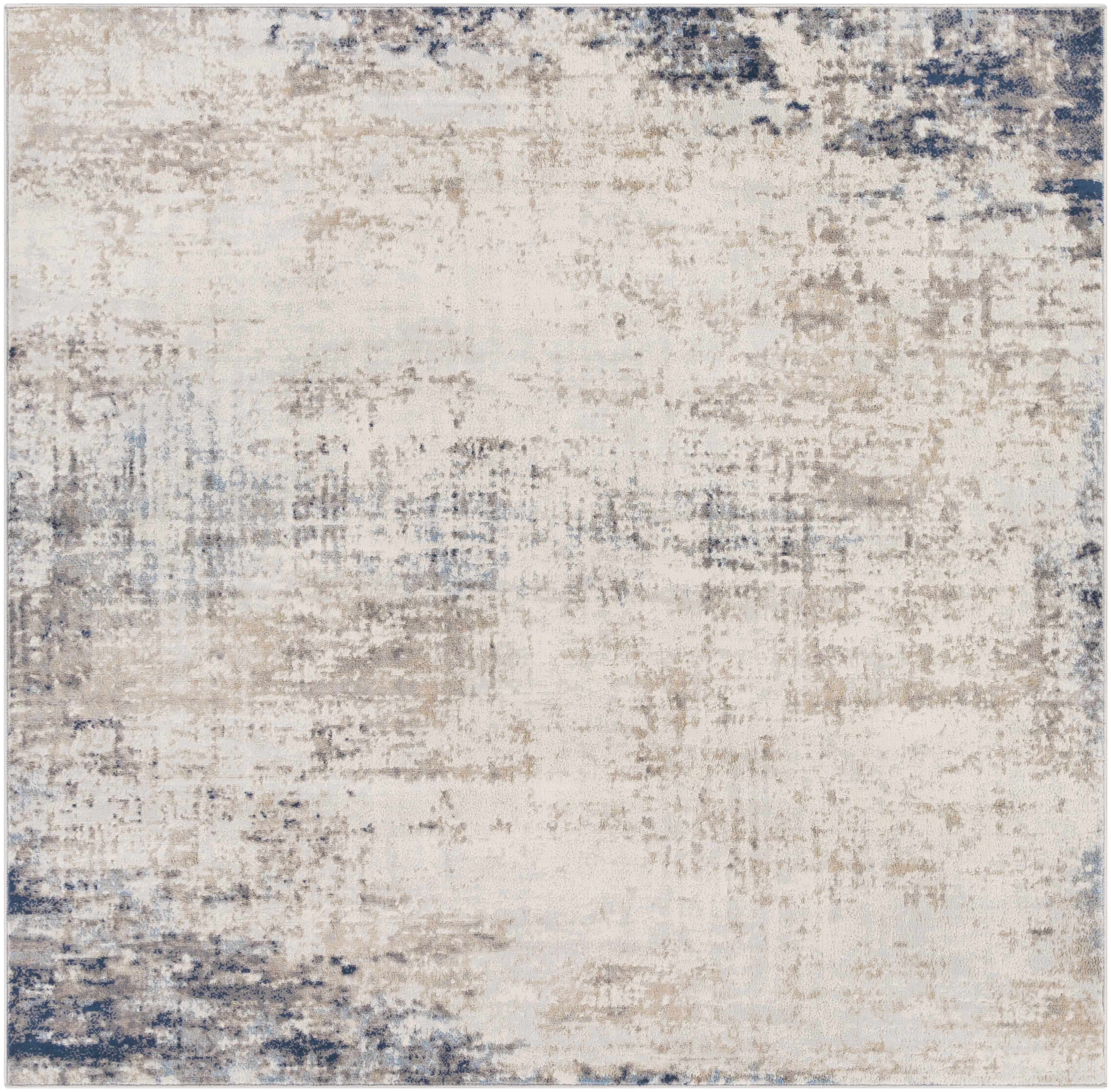 Alcove Abstract Area Rug | Neutral & Blue Tones