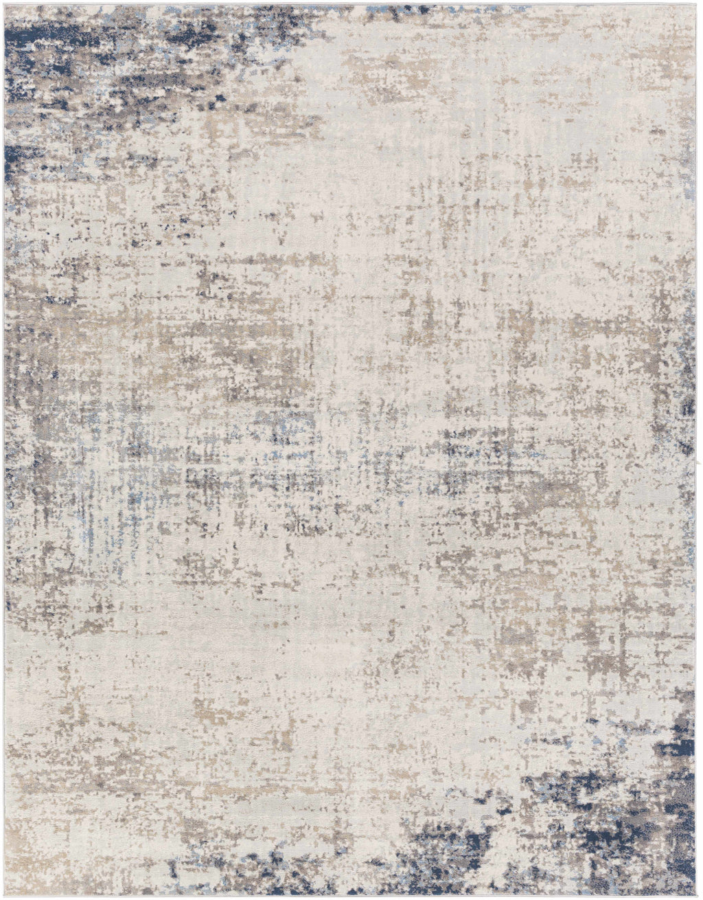 Alcove Abstract Area Rug | Neutral & Blue Tones