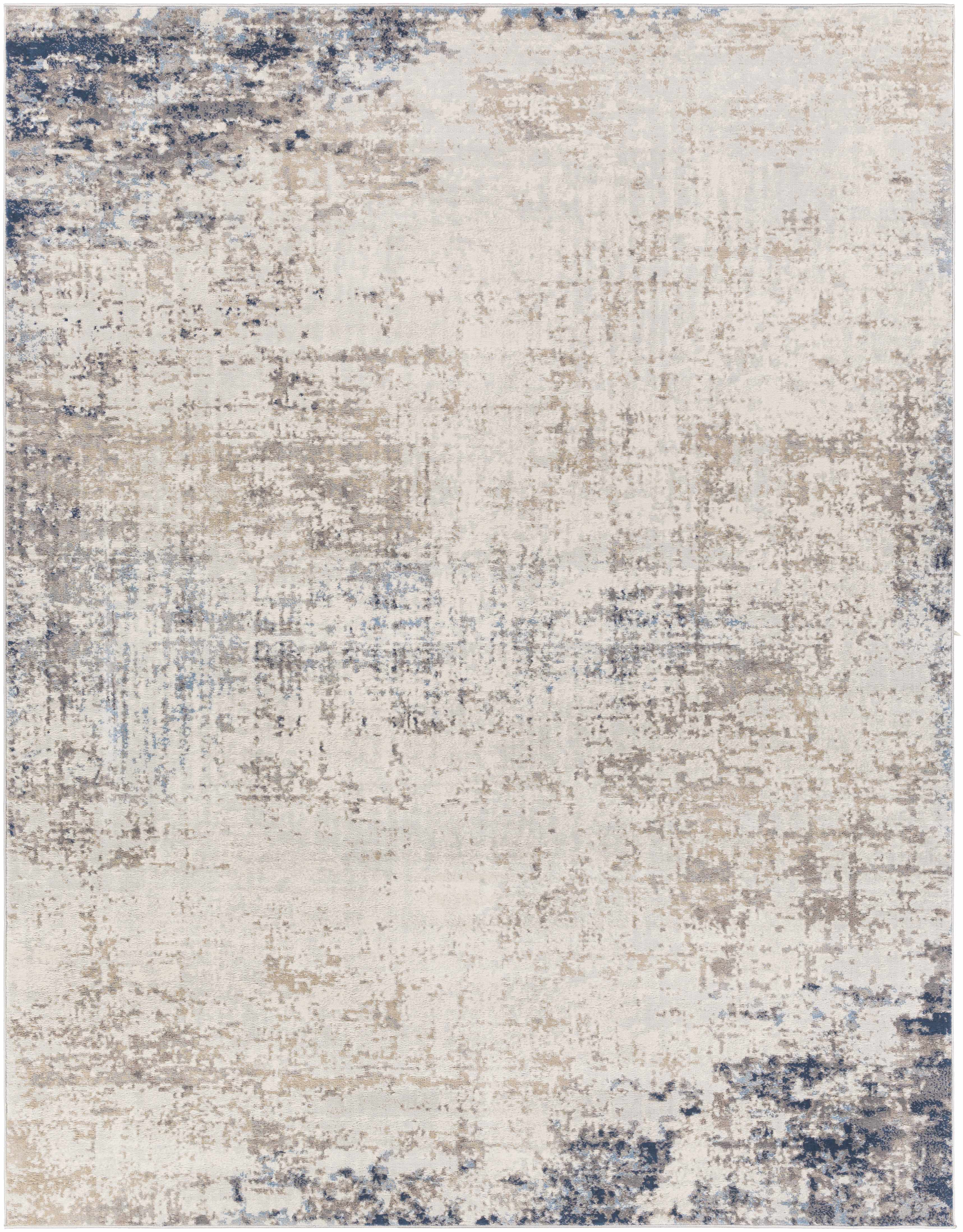 Alcove Abstract Area Rug | Neutral & Blue Tones