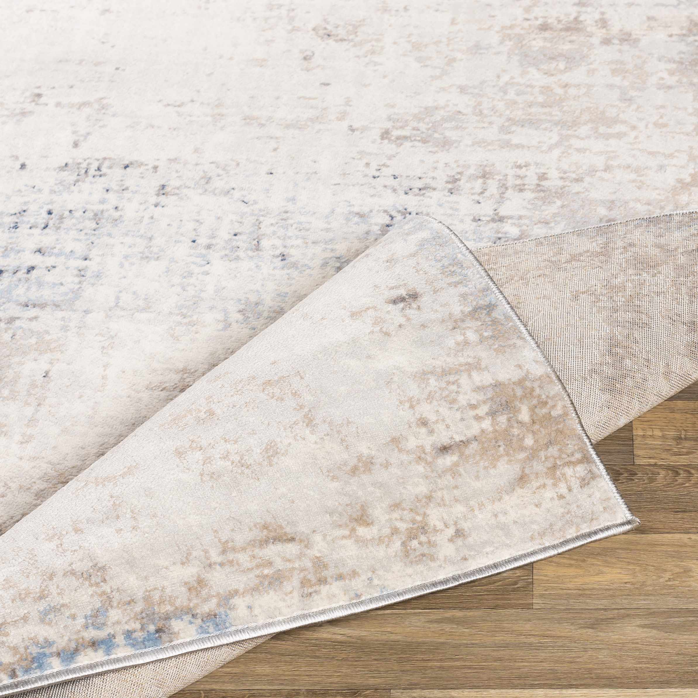 Alcove Abstract Area Rug | Neutral & Blue Tones