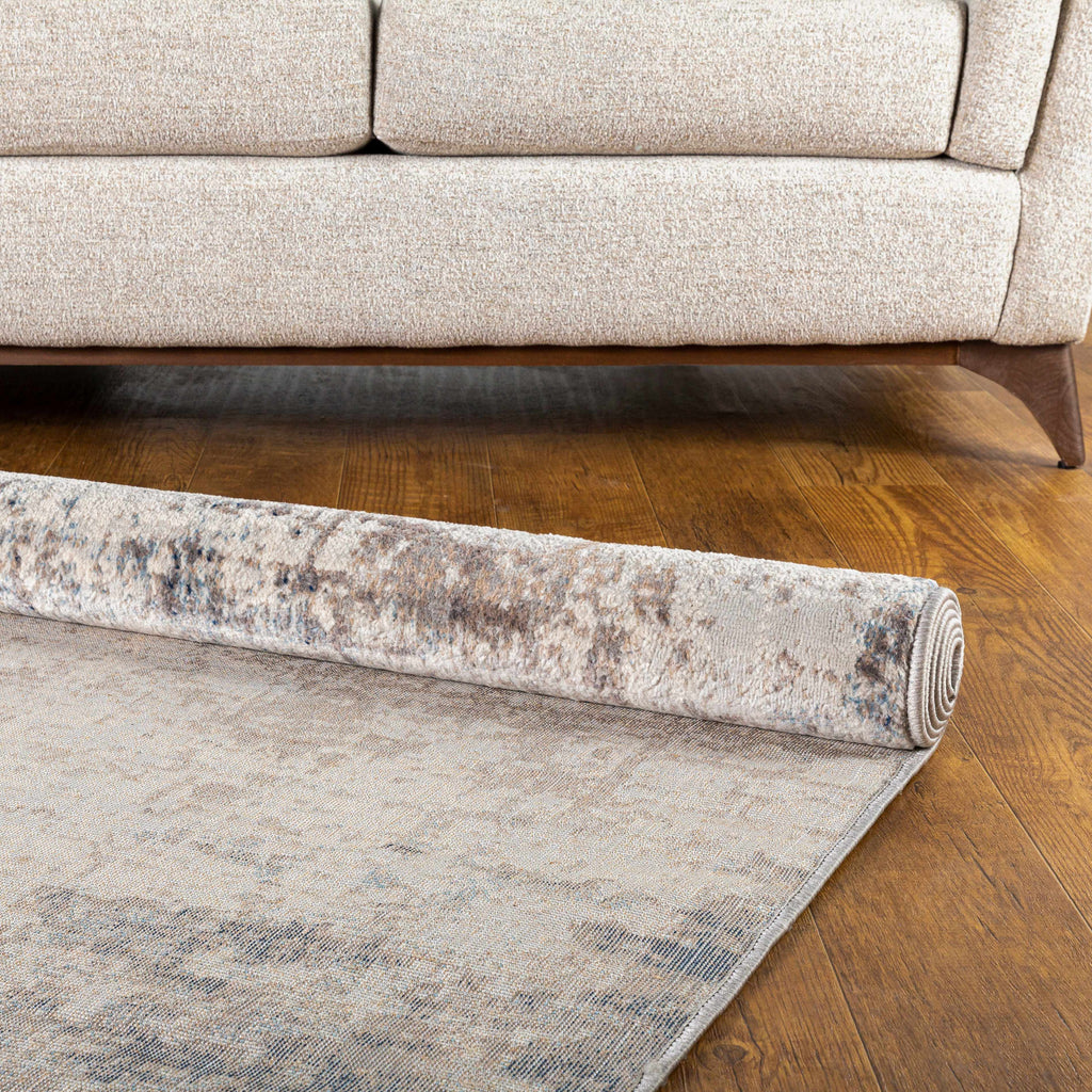 Alcove Abstract Area Rug | Neutral & Blue Tones