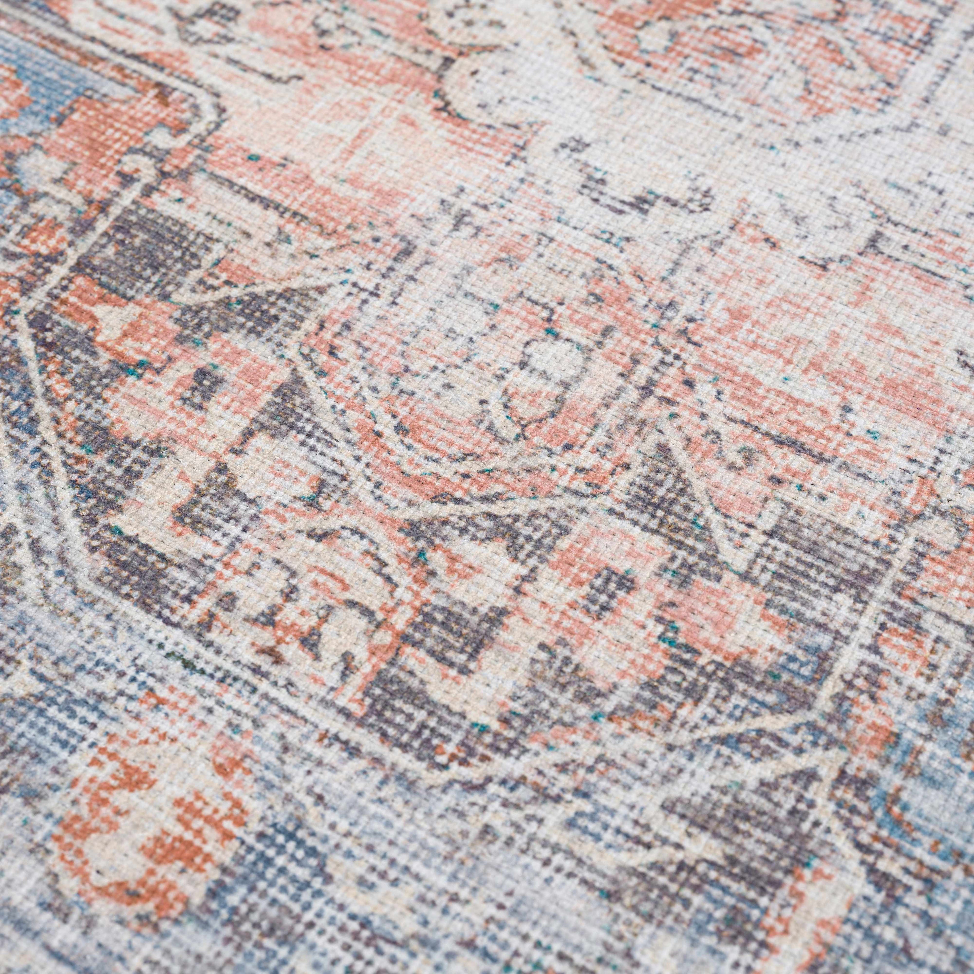 Rosman Distressed Washable Area Rug | Vintage Bohemian Rug – Boutique Rugs