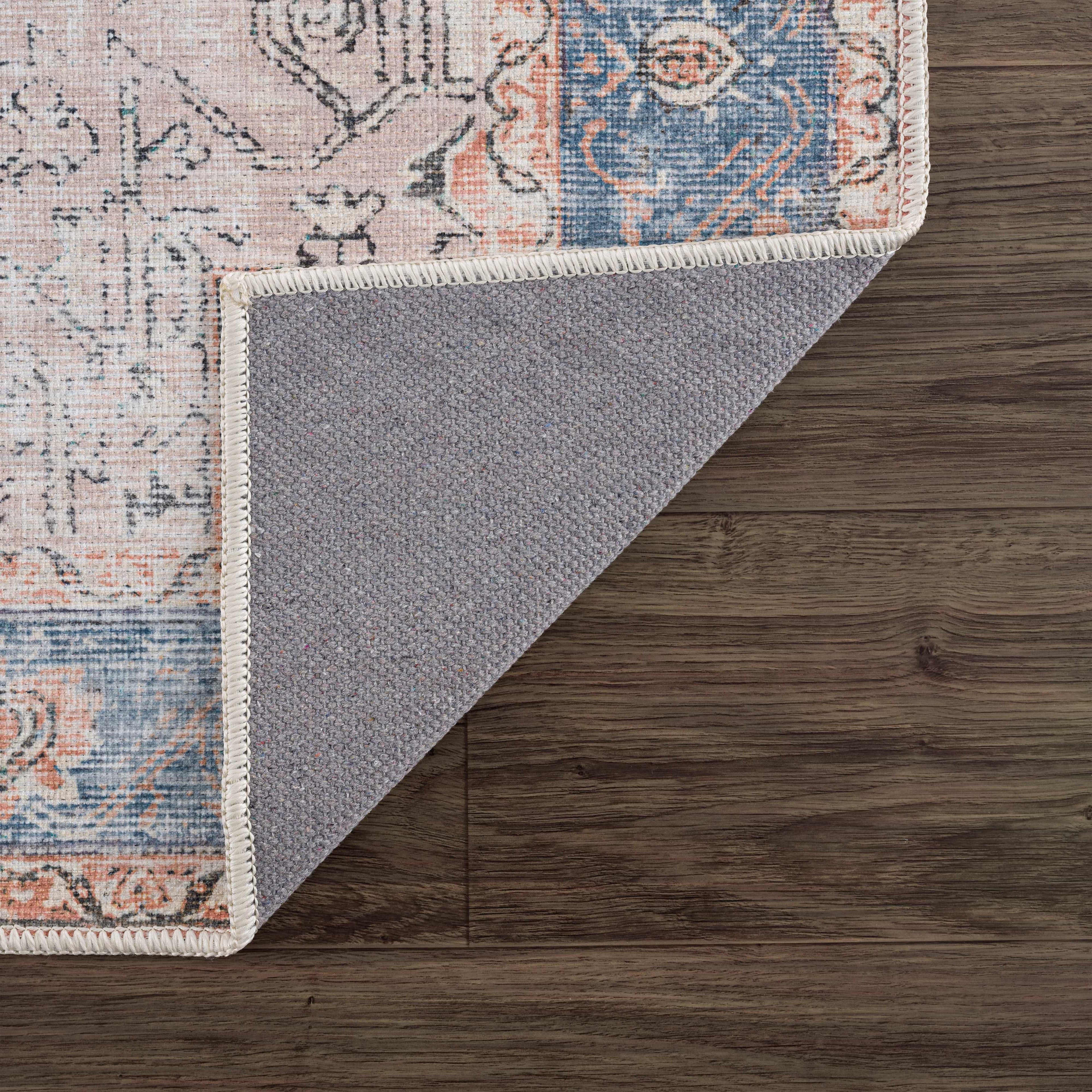 Rosman Distressed Washable Area Rug | Vintage Bohemian Rug – Boutique Rugs